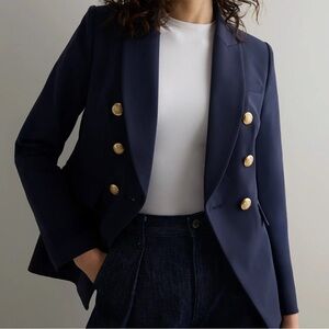 Quince Scuba Captain’s Convertible Double Breasted Blazer SZ MED